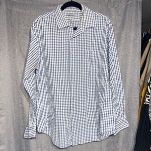 Van Heusen Blue and White Checkered Men's Shirt